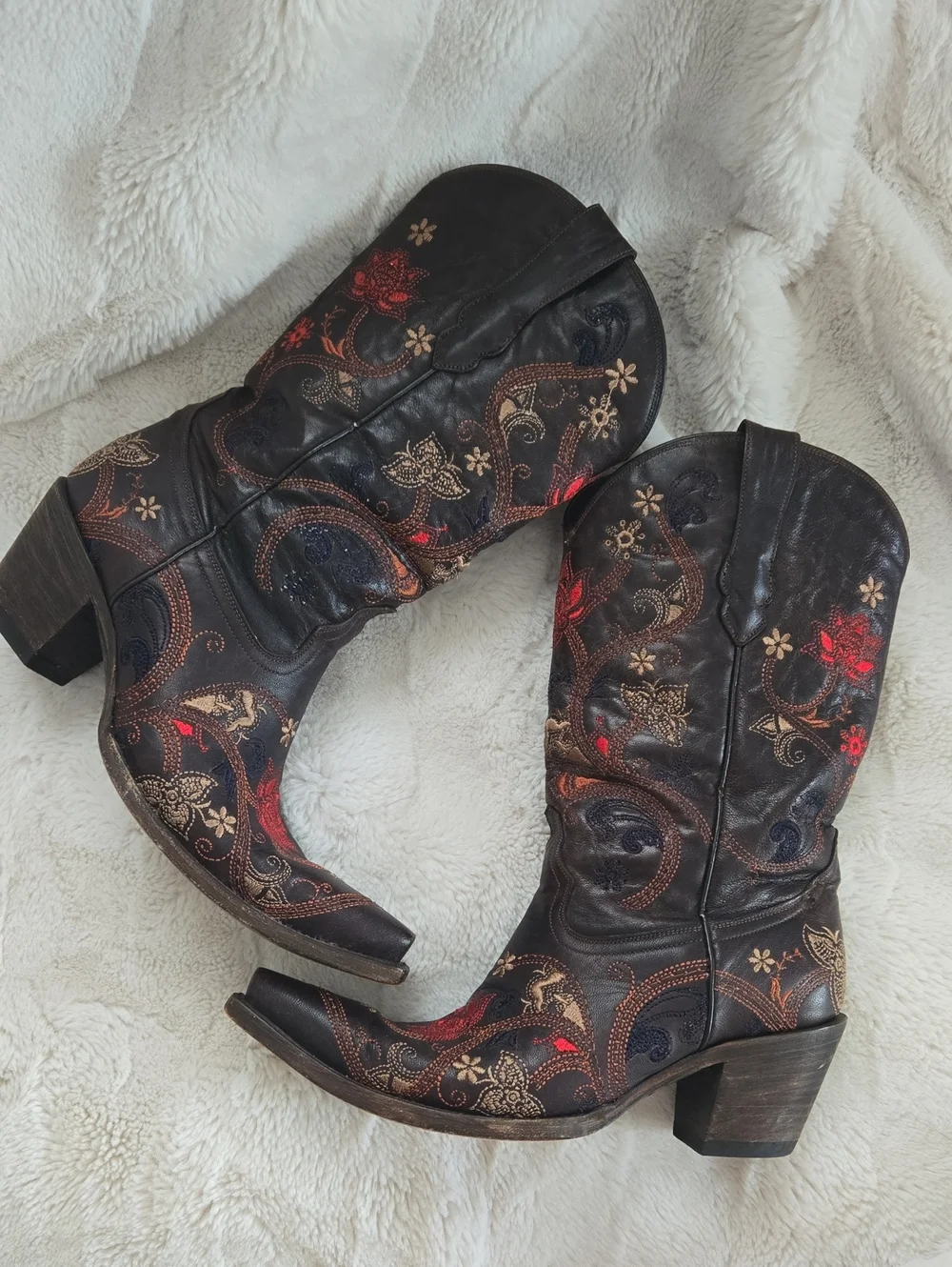 Lucchese embroidered cowboy boots - Picture 1 of 7